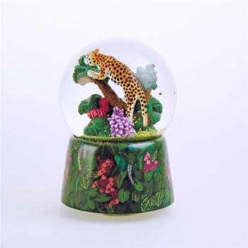 Schneekugel Leopard