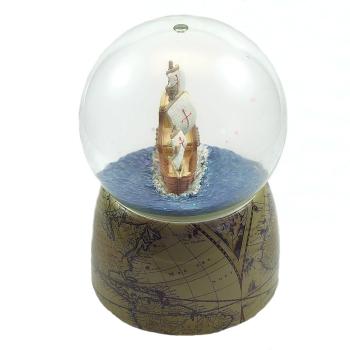 Schneekugel Segelschiff