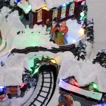 Spieluhr Winterszene mit Weihnachtsstadt