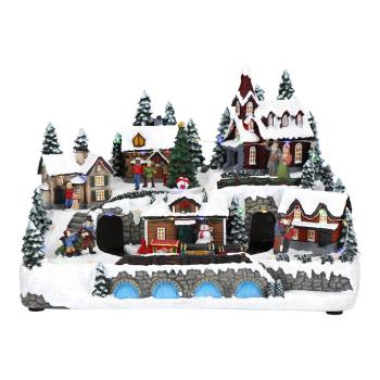 Spieluhr Winterszene mit Weihnachtsstadt
