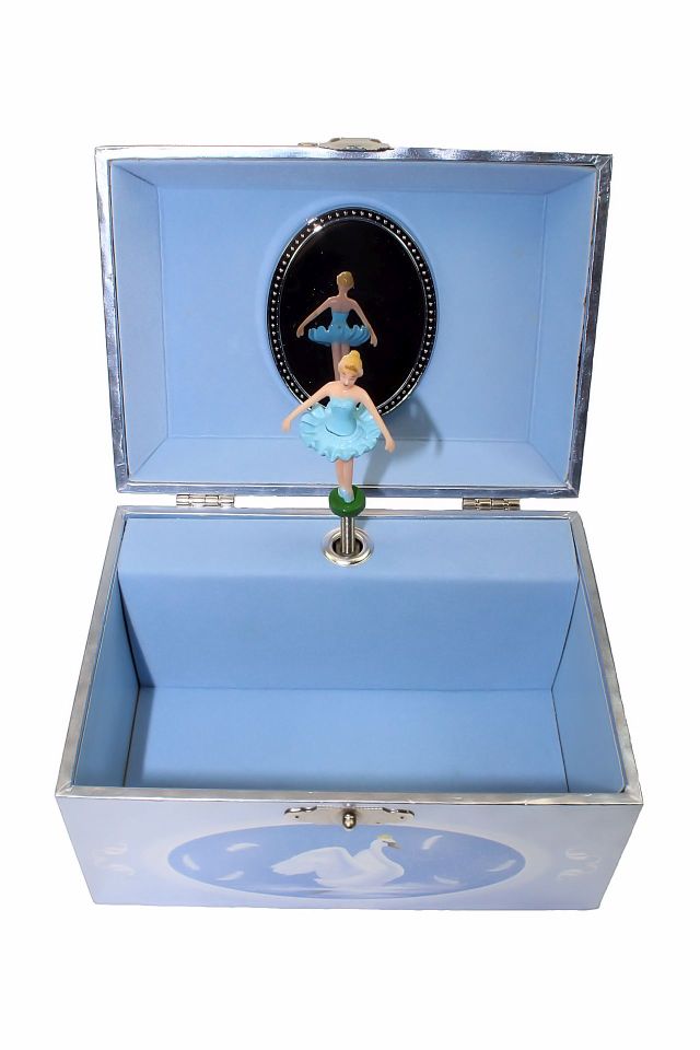 Spieldose Schmuckdose Musikdose Schmuckkästchen Schmuckschatulle mit Spieluhr aus Holz mit tanzender Ballerina Spieluhr