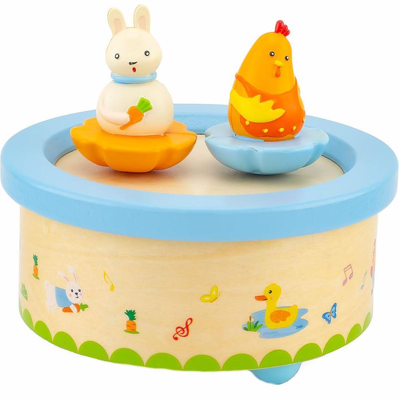 Spieluhr Tanzende Henne und Kaninchen