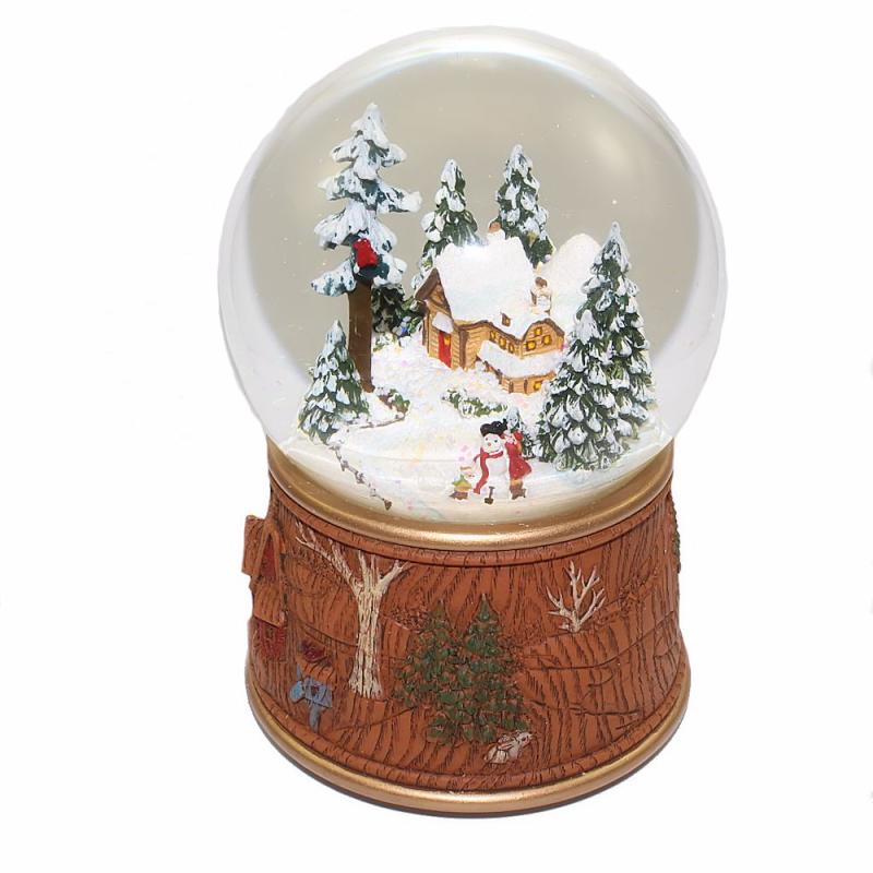 Schneekugel Schneemann bauen