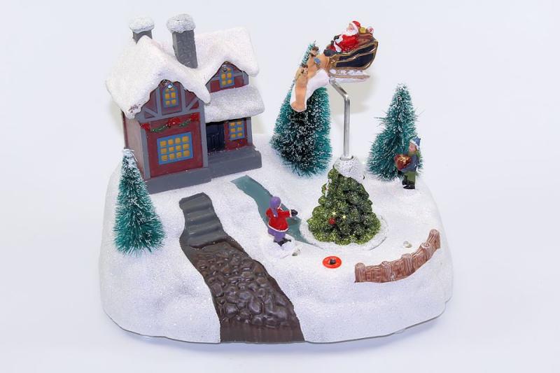 Spieluhr fliegender Santa