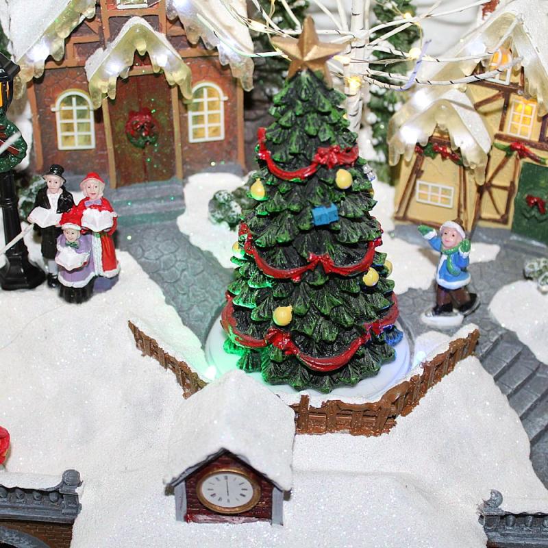 Spieluhr Winterszene mit Weihnachtsstadt