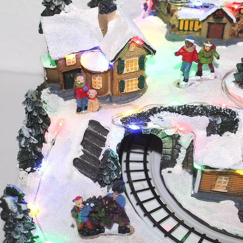 Spieluhr Winterszene mit Weihnachtsstadt